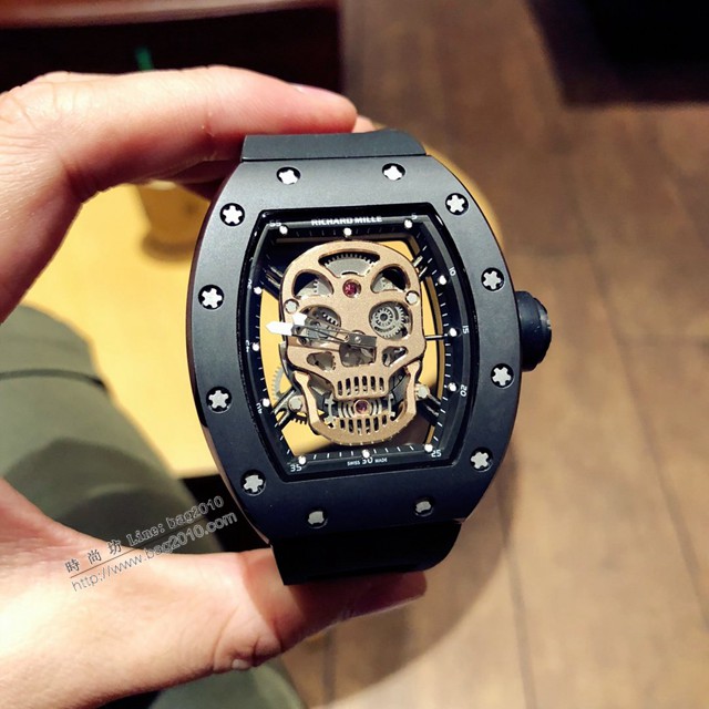 理查德米勒RICHARD MILLE 特別版RM052鏤空骷髏頭腕表男士腕表  gjs1812